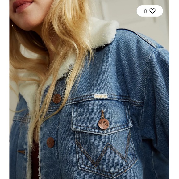 Urban Outfitters Wrangler Sherpa Lined Denim Jacket - Picture 5 of 8
